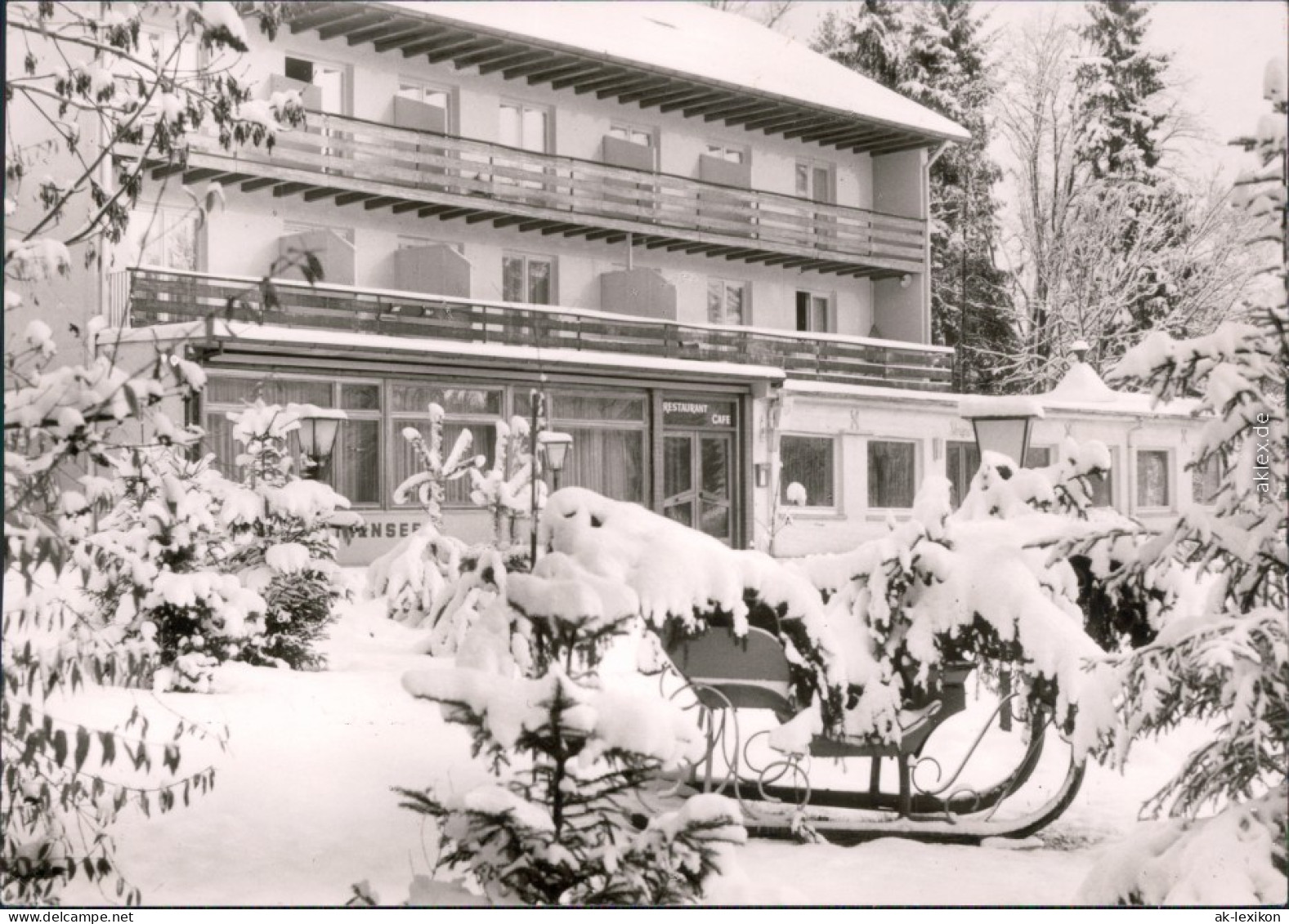 Bad Dürrheim Hotel "Salinensee" - Außenansicht - Winterliche Szene 1976  - Bad Dürrheim