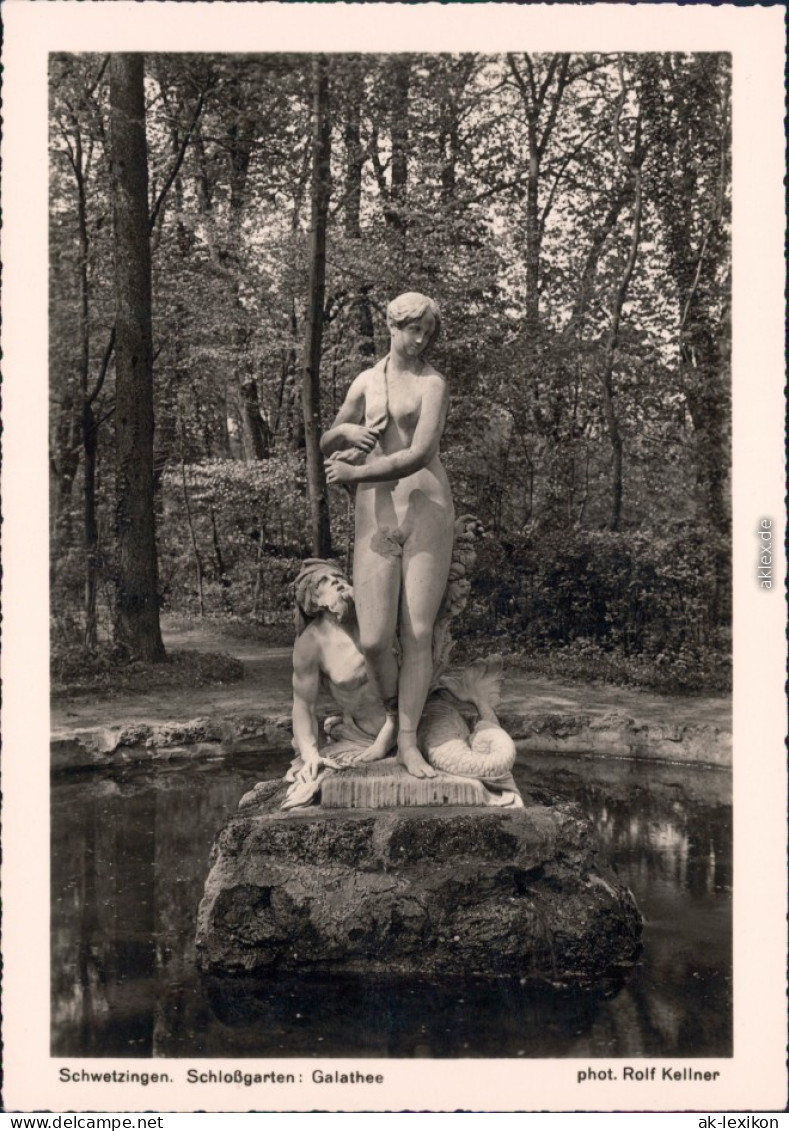 Foto Ansichtskarte  Schwetzingen Schlossgarten: Skulptur - Galathea 1965 - Schwetzingen