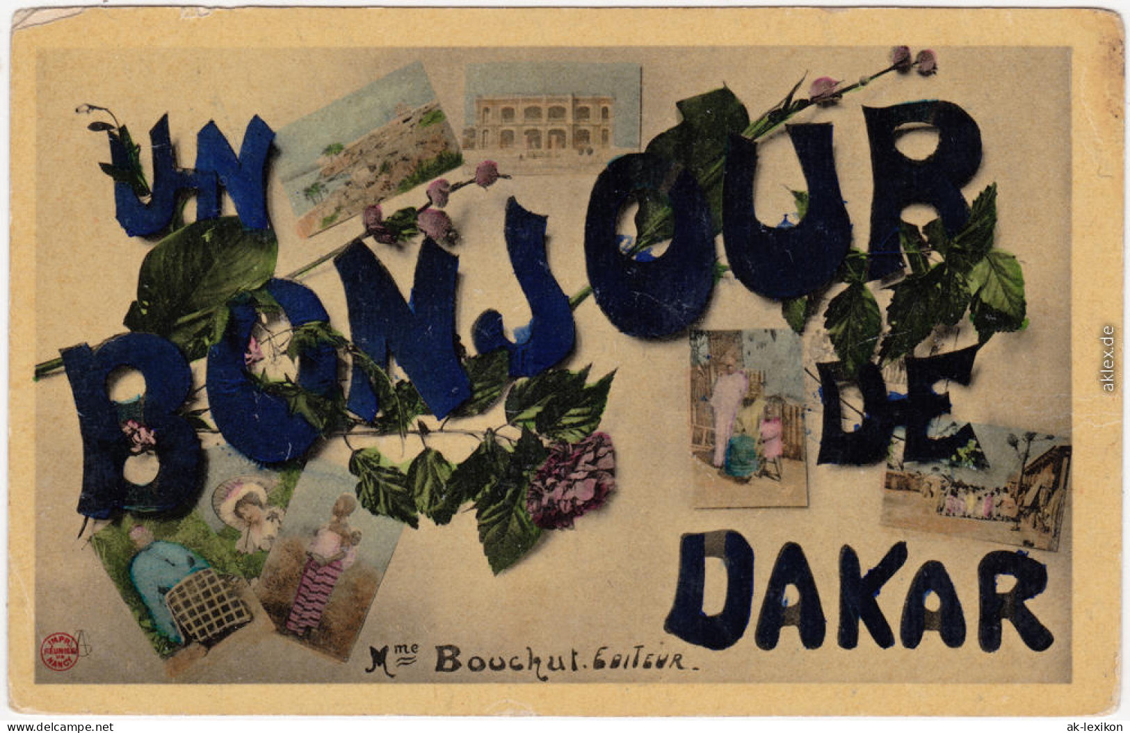 Dakar Un  Bonjour De Dakar Ansichtskarte Postcard Senegal  1922 - Zonder Classificatie