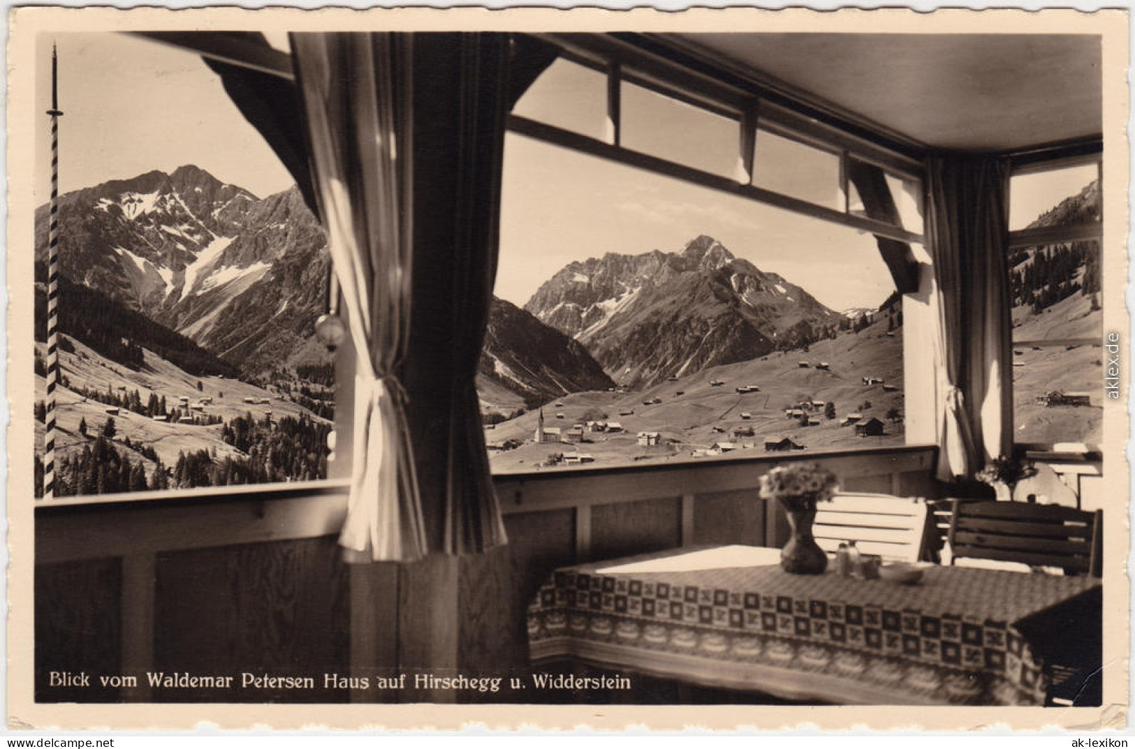 Hirschegg Mittelberg Gasthaus Blick Vom Waldemar Petersenhaus 1936 - Autres & Non Classés