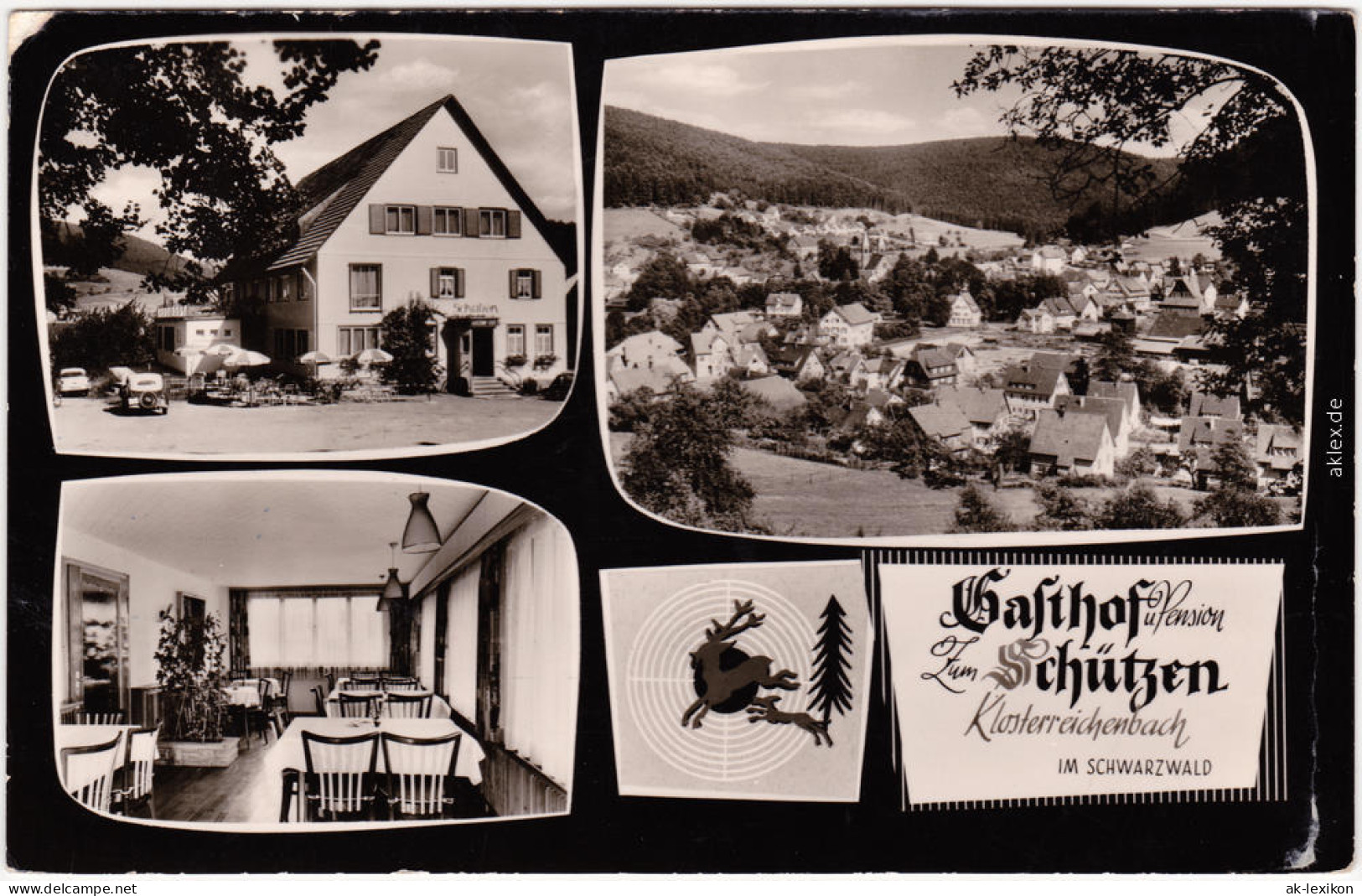Klosterreichenbach Baiersbronn Panorama, Gasthof Zum Schützen 1963 - Baiersbronn