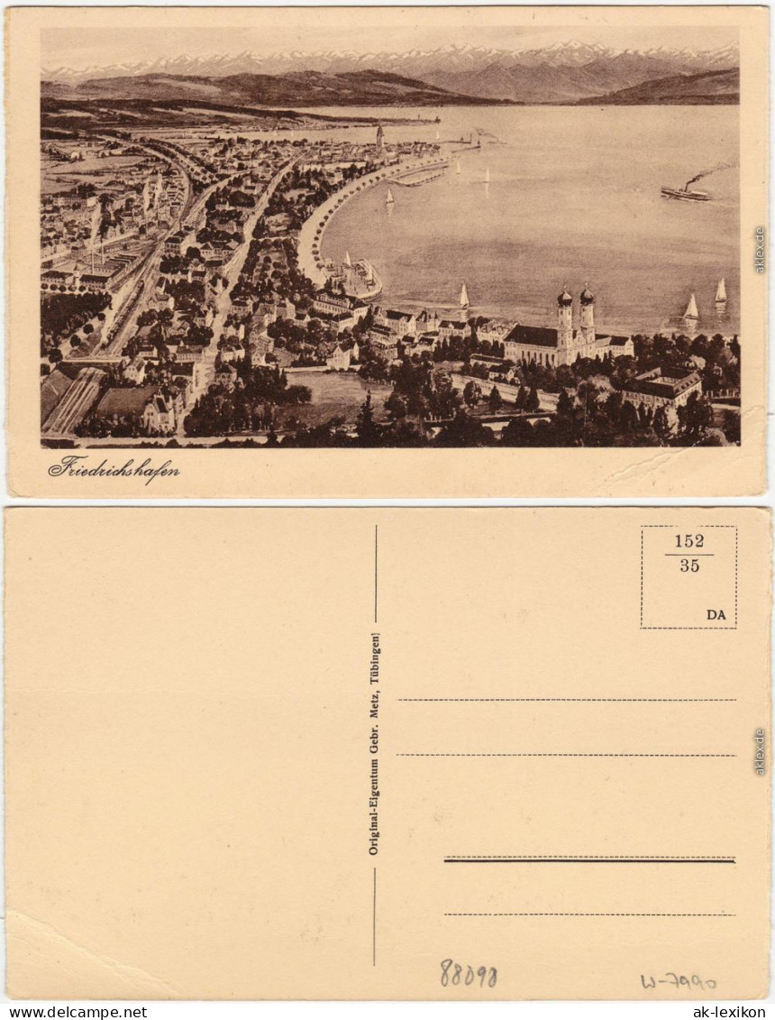 Ansichtskarte Friedrichshafen Aus Der Vogelperspektive 1925 - Friedrichshafen