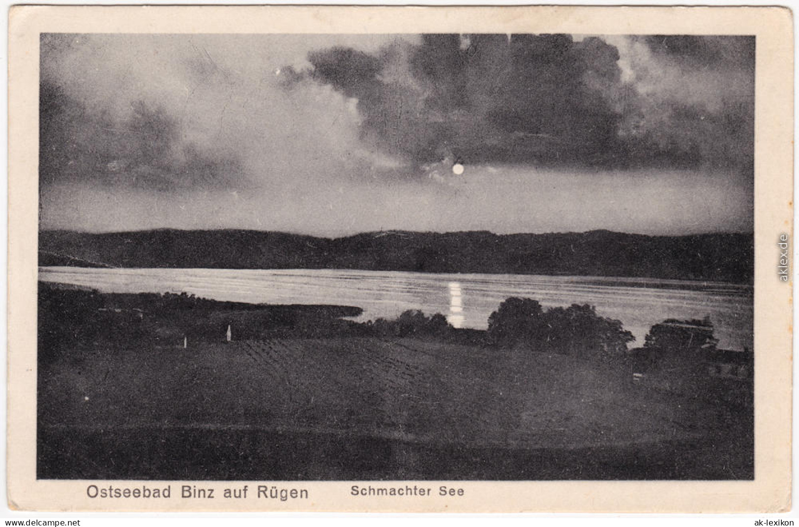 Ansichtskarte Binz (Rügen) Mondschein, Schmachter See 1914 - Autres & Non Classés