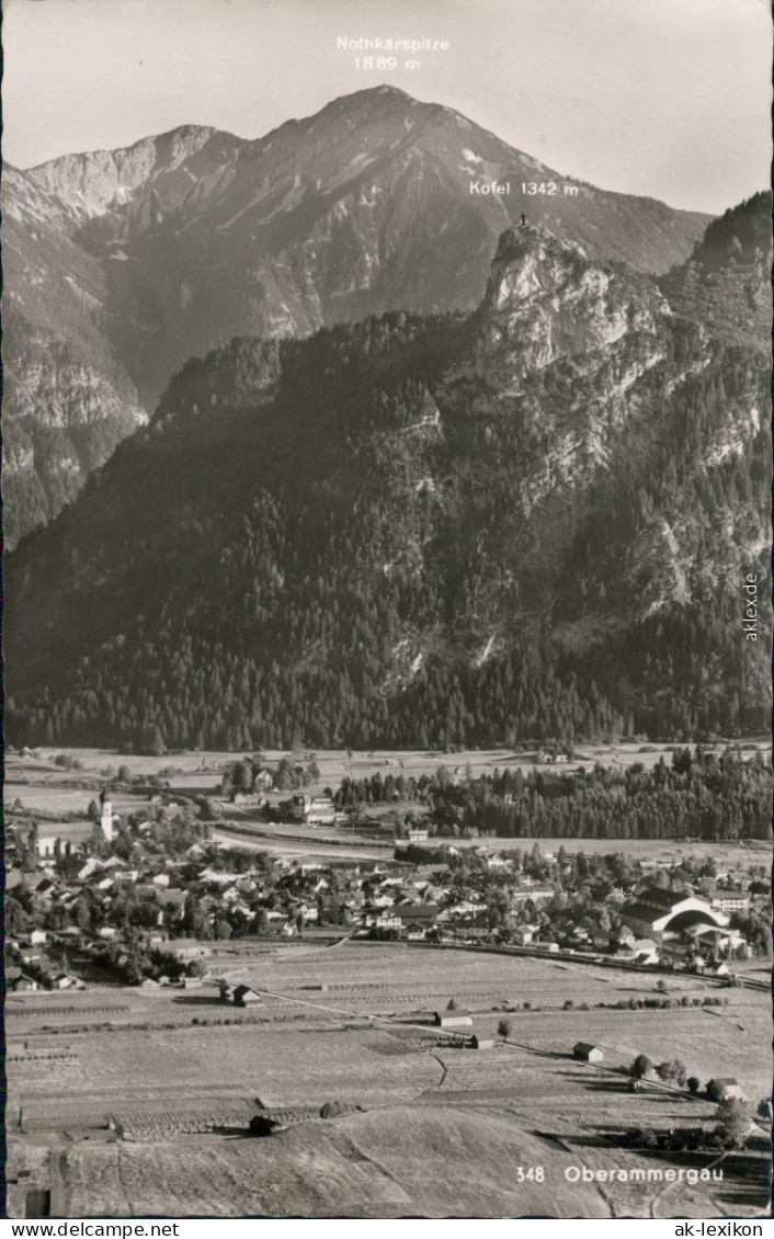 Ansichtskarte Oberammergau Panorama-Ansicht Mit Kofel Und Notkarspitze 1964 - Oberammergau