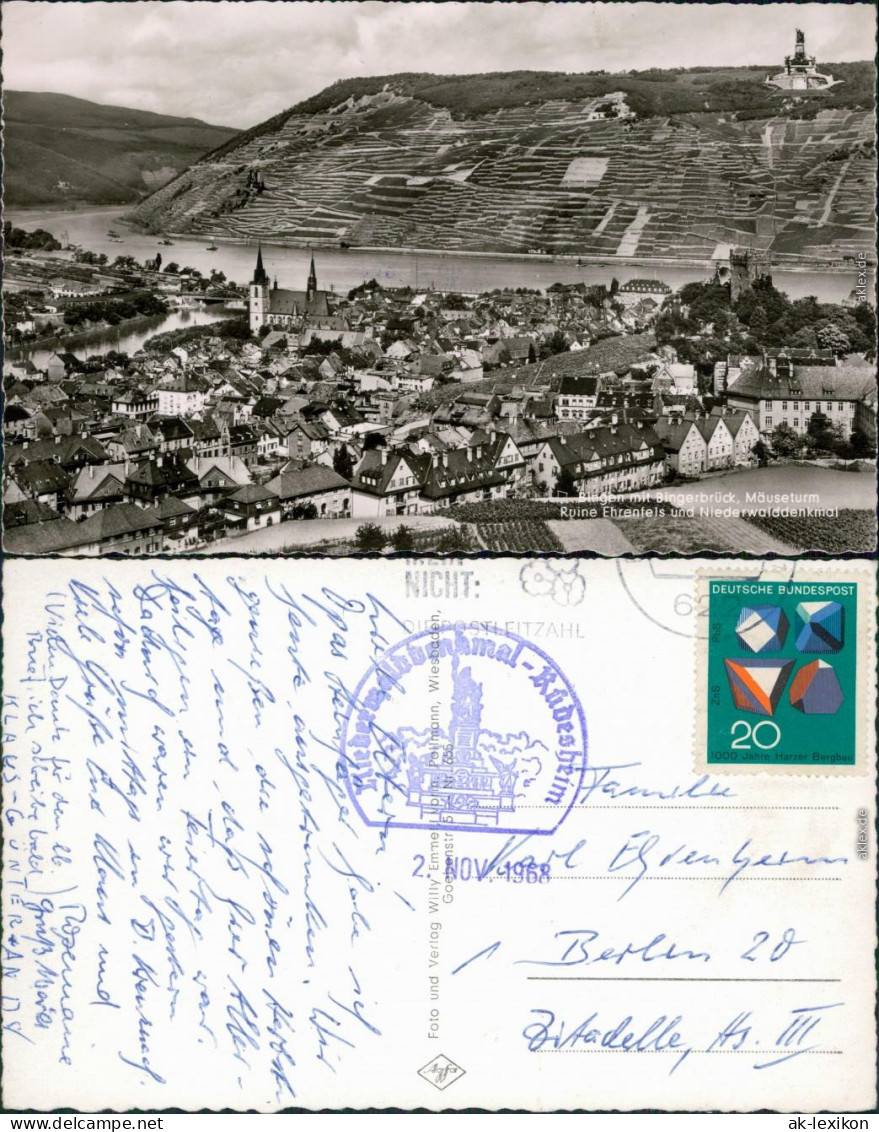 Ansichtskarte Bingerbrück-Bingen Am Rhein Panorama-Ansicht 1968 - Bingen