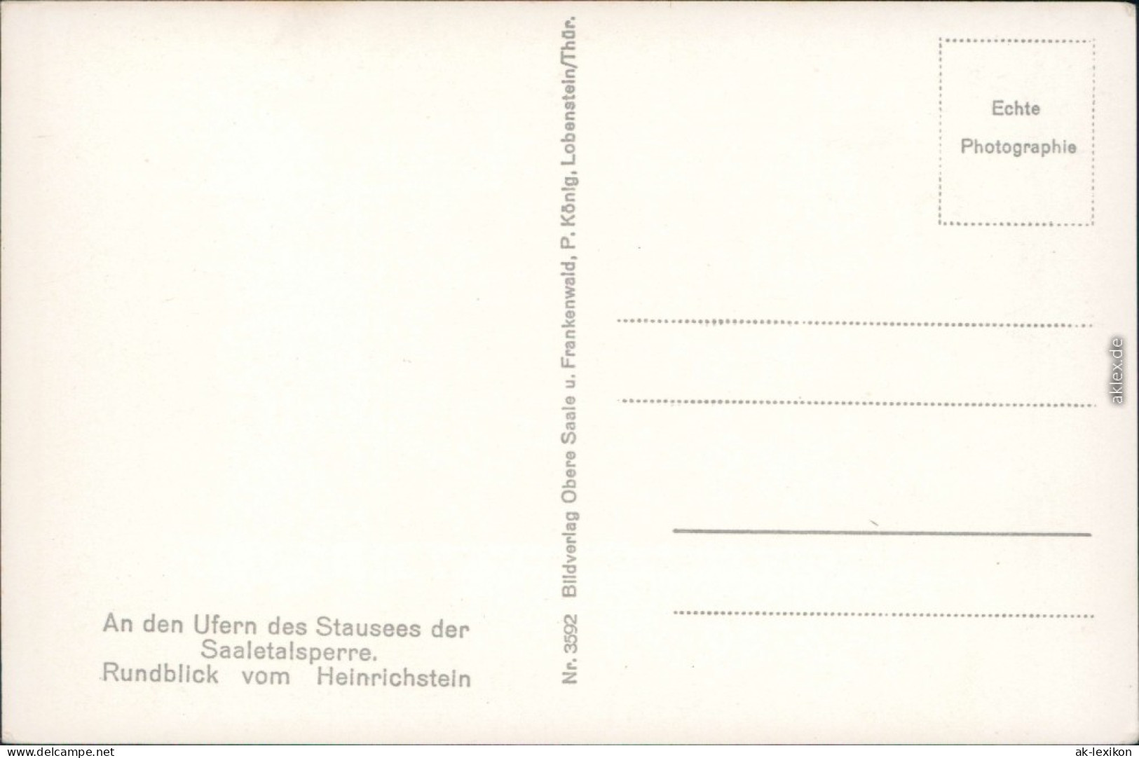 Ansichtskarte Bad Lobenstein Saaletalsperre Heinrichstein (Saale) 1965 - Lobenstein