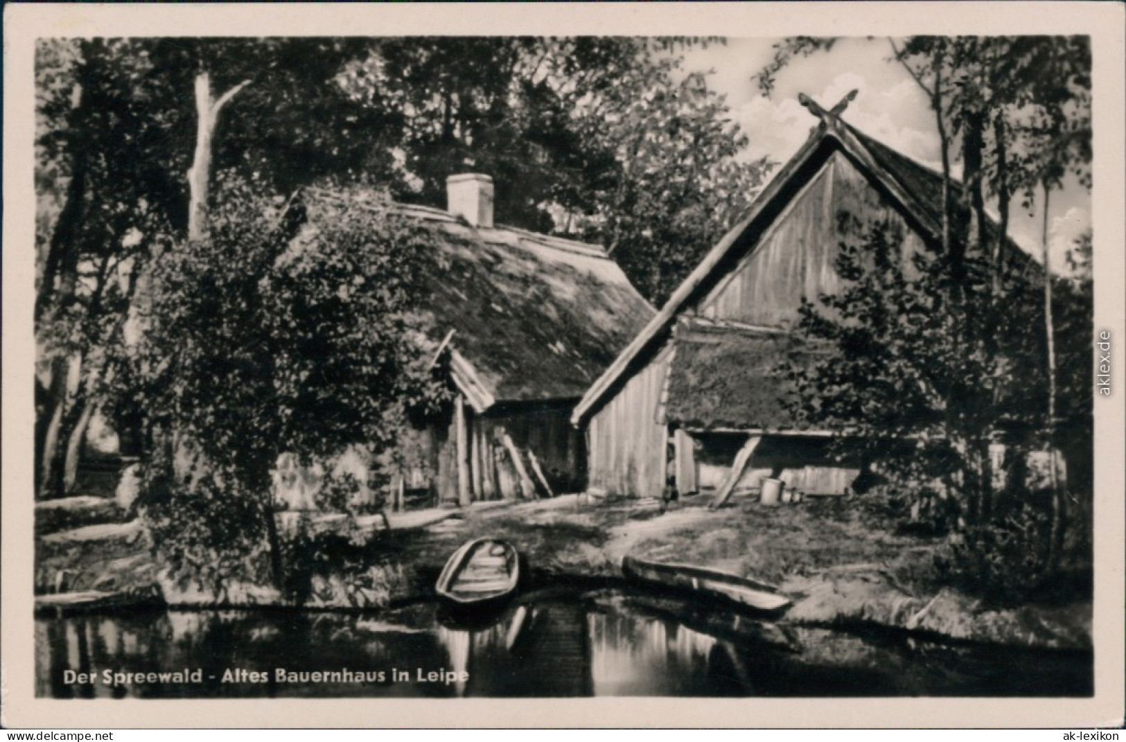 Ansichtskarte Leipe-Lübbenau (Spreewald) Lipje Lubnjow Altes Bauernhaus 1955 - Lübbenau