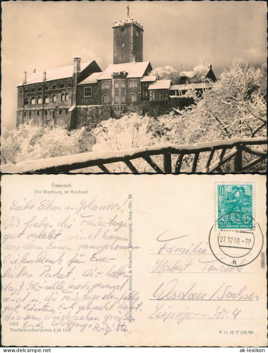 Ansichtskarte Ansichtskarte Eisenach Wartburg Im Wintergewand G1959 - Eisenach