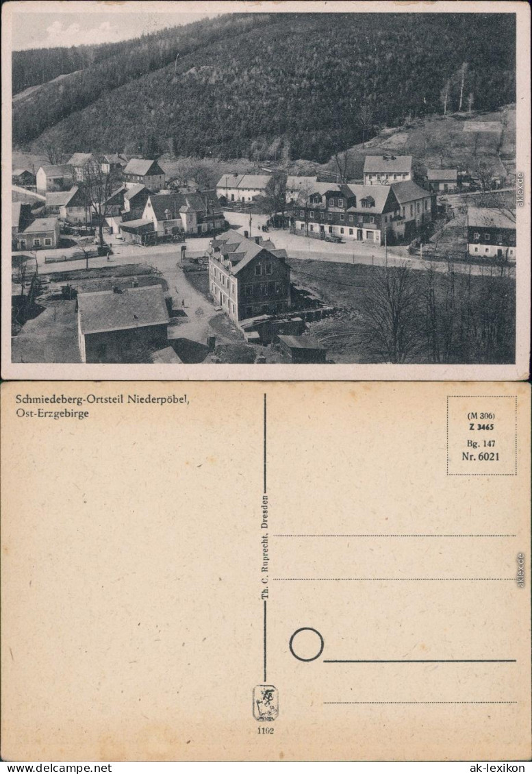 Niederpöbel-Dippoldiswalde Blick über Niederpöbel (Ost-Erzgebirge) 1932 - Dippoldiswalde