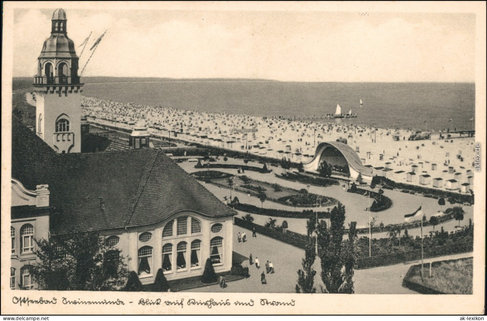 Ansichtskarte Swinemünde Świnoujście Kurhaus Und Strand 1932  - Polonia