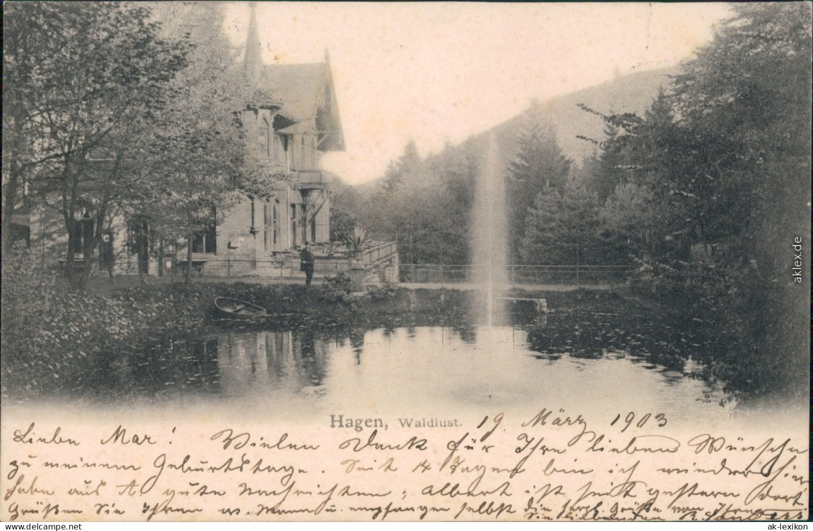 Ansichtskarte Hagen (Westfalen) Partie An Der Waldlust 1903 - Hagen