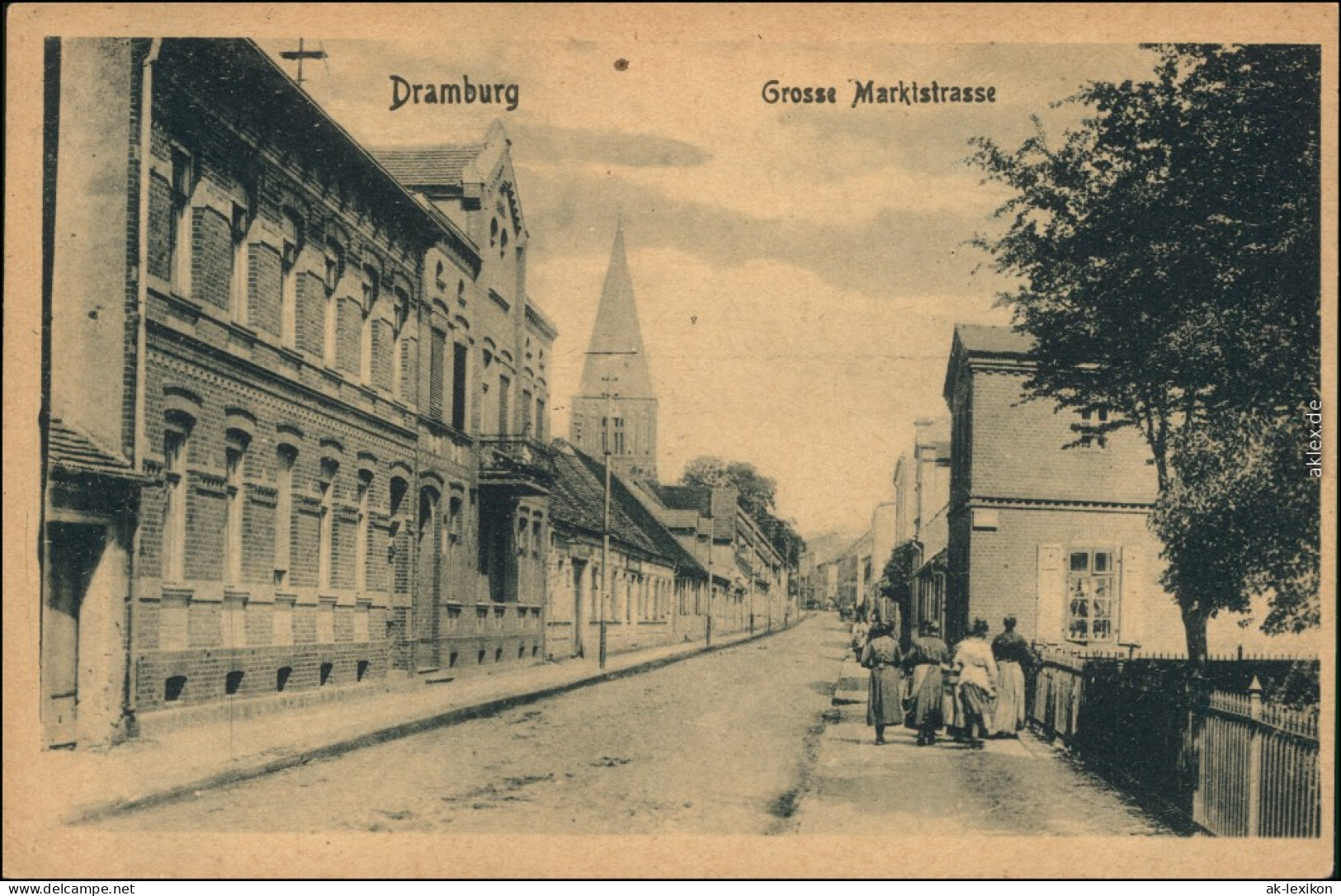 Ansichtskarte Dramburg Drawsko Pomorskie Grosse Marktstraße 1919 - Polonia