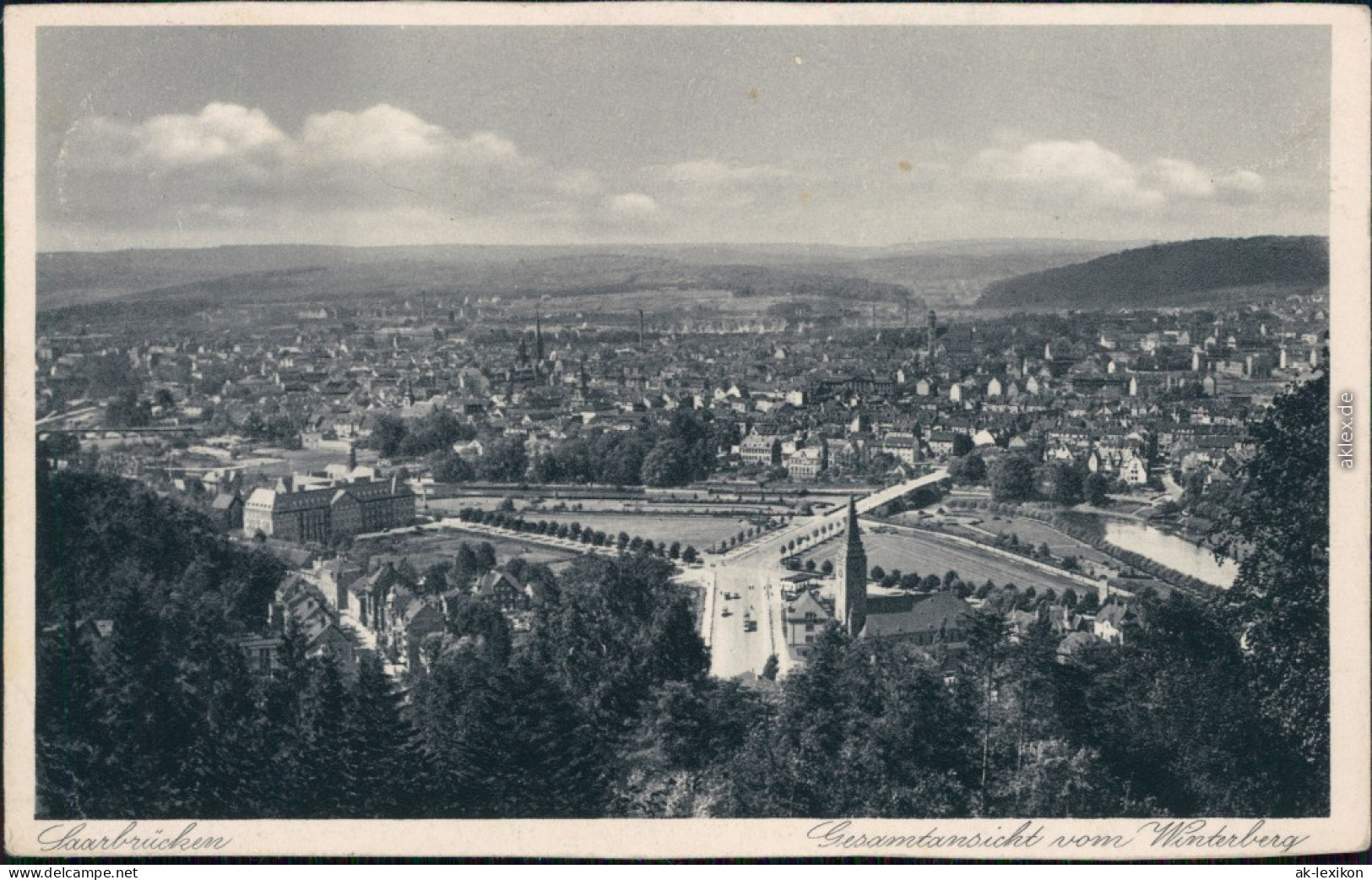 Ansichtskarte Saarbrücken Panorama-Ansicht Vom Winzerberg 1936 - Saarbruecken