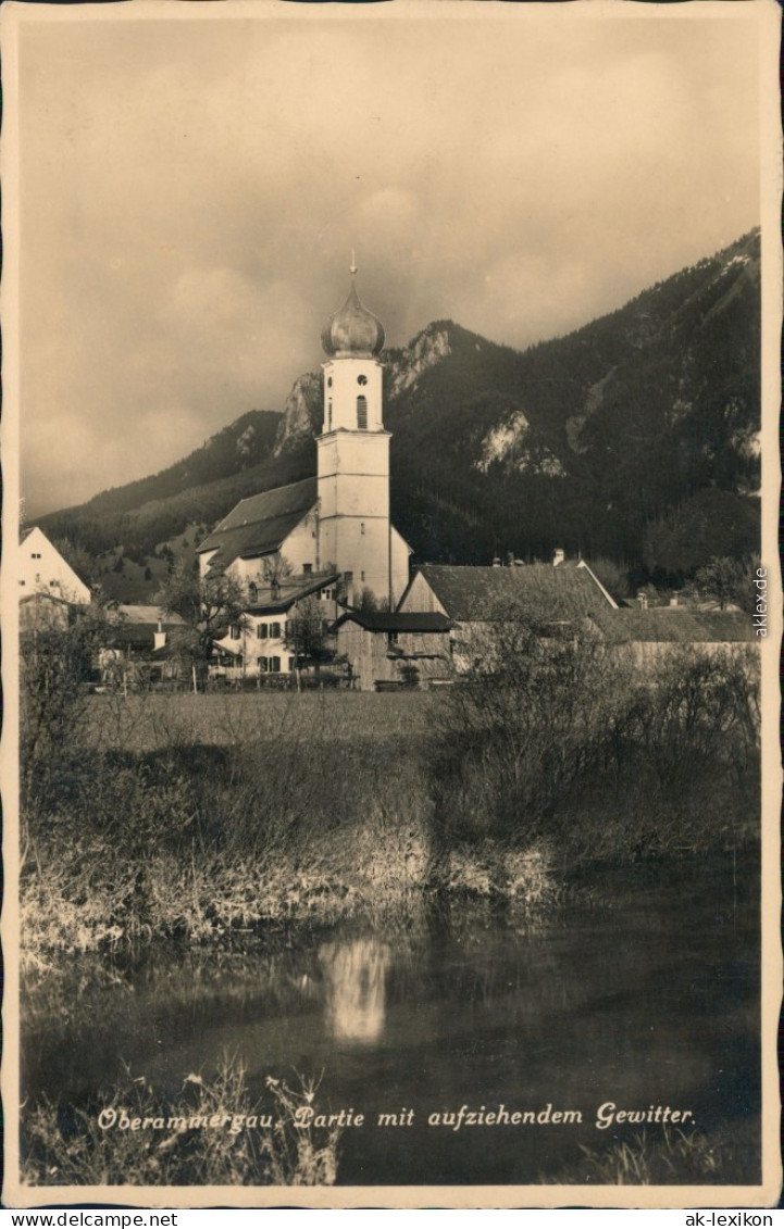 Ansichtskarte Oberammergau Kirche 1938 - Oberammergau