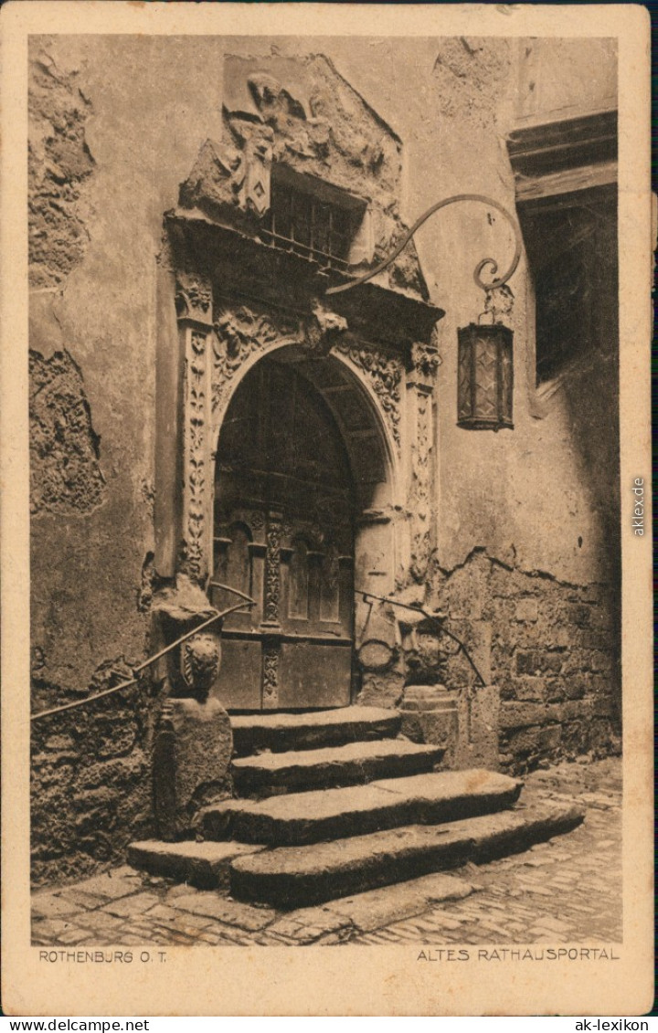 Ansichtskarte Rothenburg Ob Der Tauber Altes Rathausportal 1904 - Rothenburg O. D. Tauber