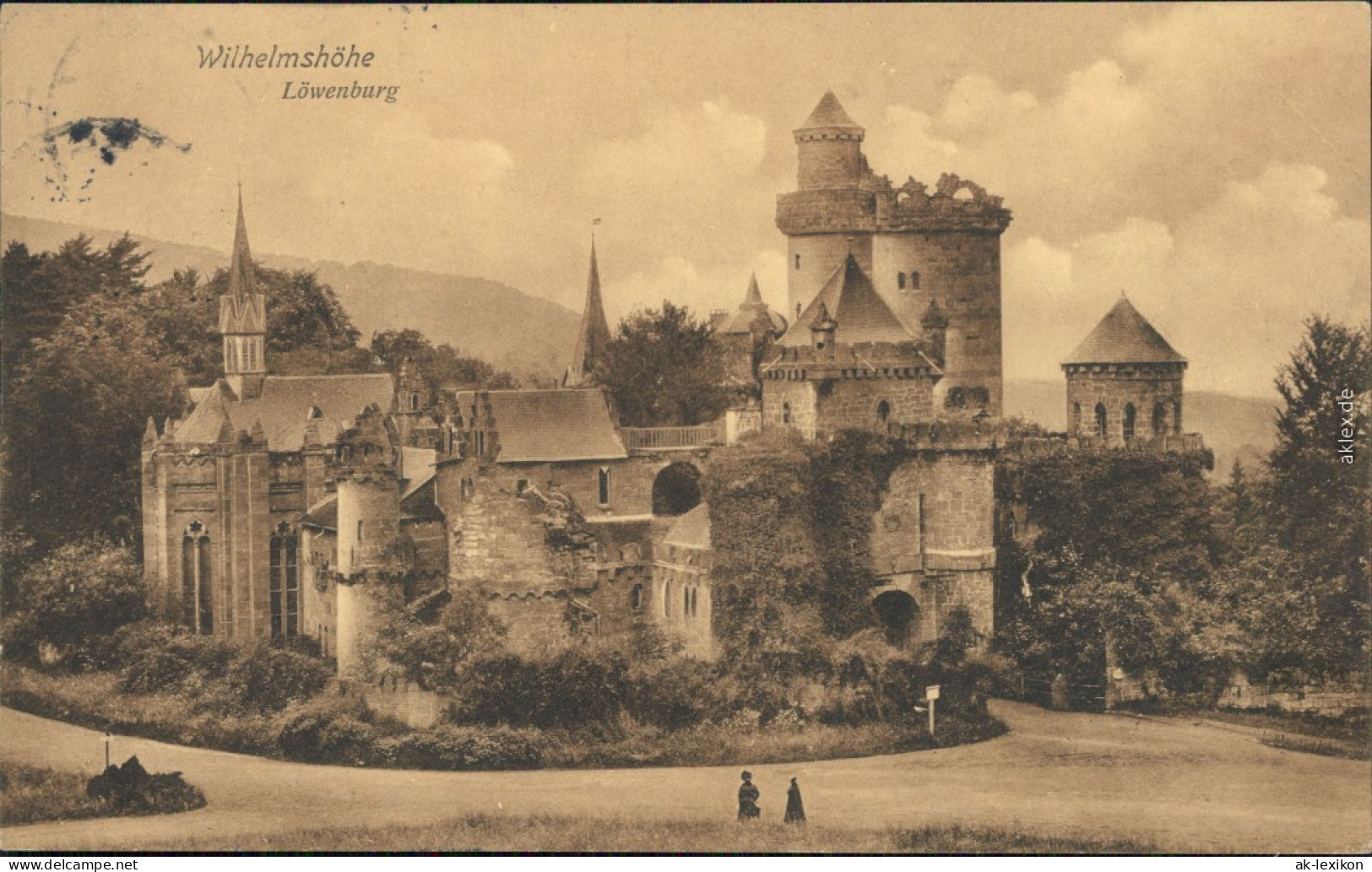 Ansichtskarte Bad Wilhelmshöhe-Kassel Cassel Löwenburg 1912 - Kassel