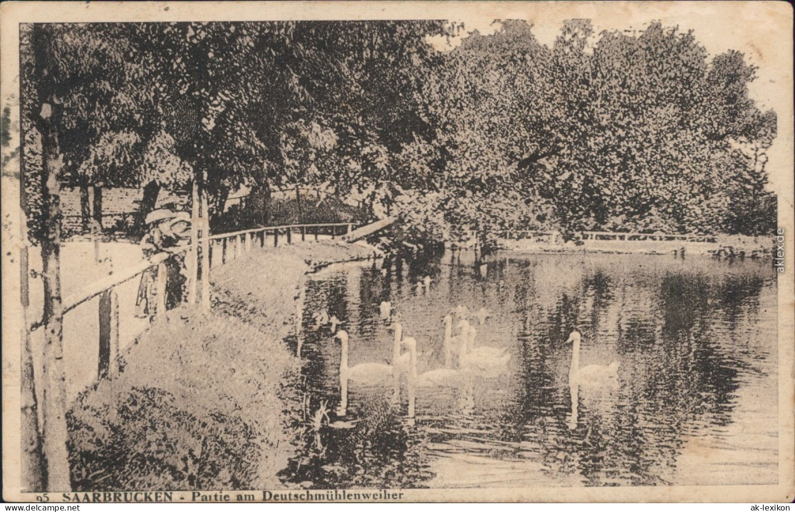 Deutschmühlental-Saarbrücken Partie Am Deutsch-Mühlenweiher 1930 - Saarbruecken