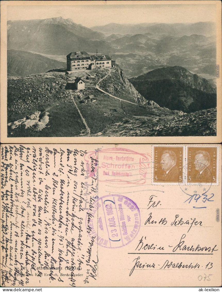 Ansichtskarte Berchtesgaden Watzmannhaus 1932 - Berchtesgaden