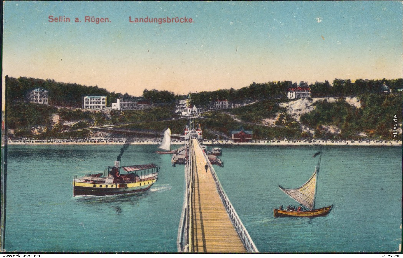 Sellin Landungsbrücke - Schiffe Und Promenade 1914  - Sellin