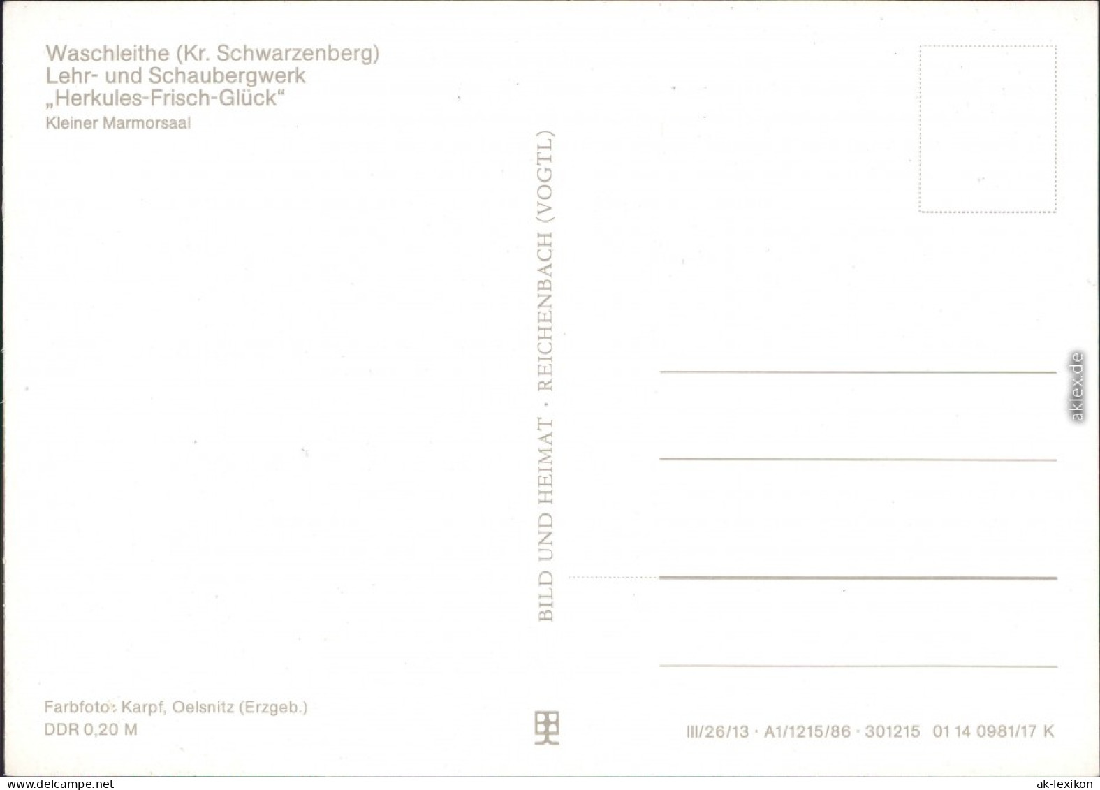 Waschleithe-Grünhain-Beierfeld Lehr- Und Schaubergwerg  Xxx 1986 - Gruenhain