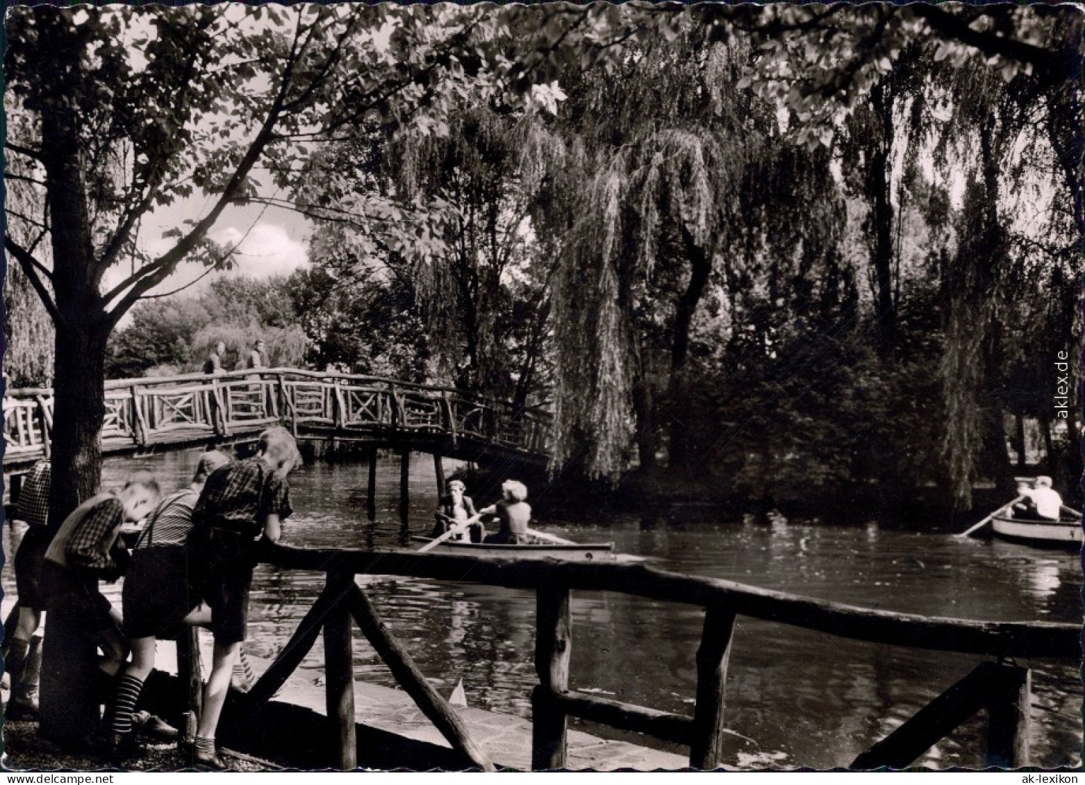 Recklinghausen Teichanlage - Ruderboote Foto Ansichtskarte 1963 - Recklinghausen