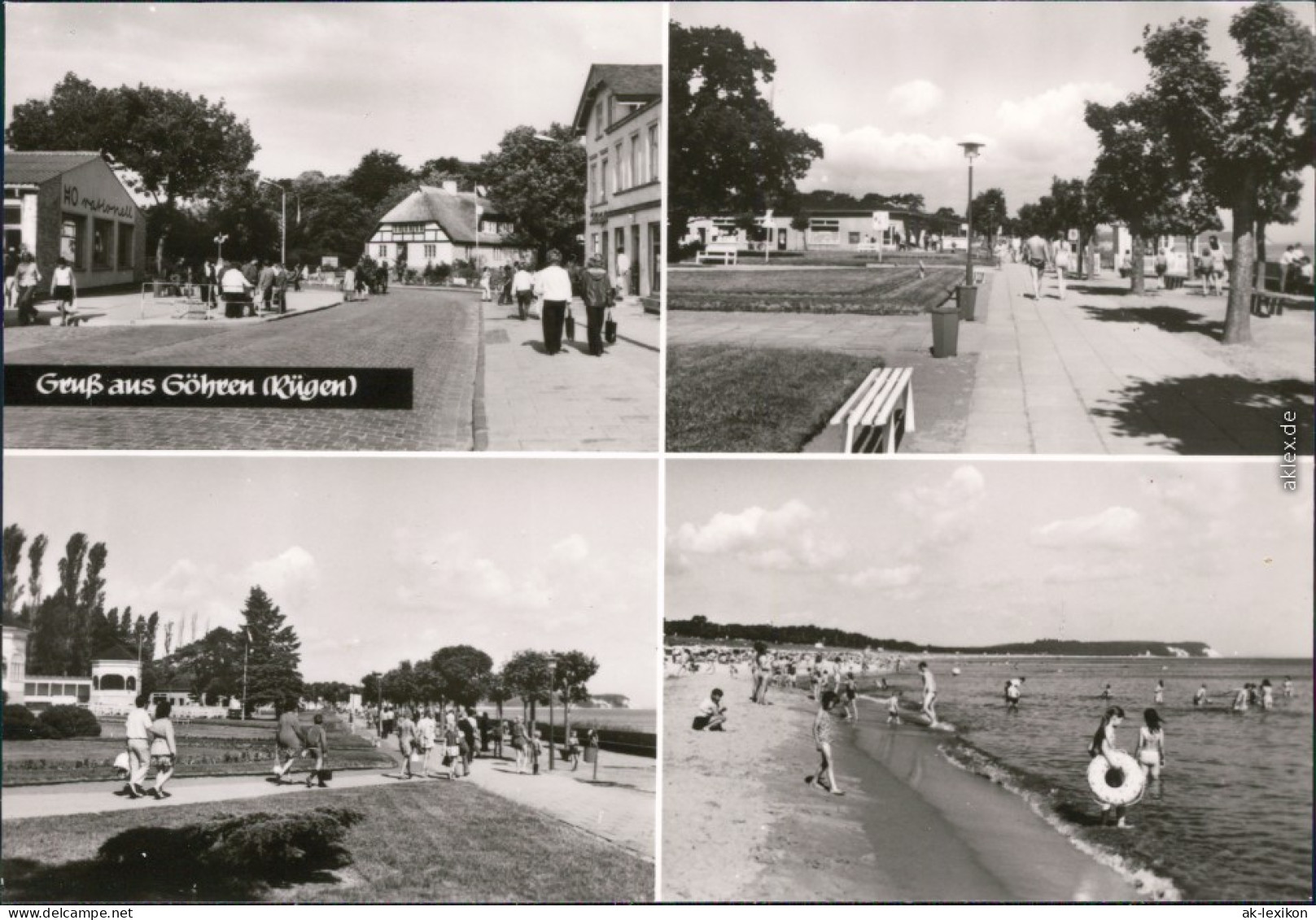 Göhren (Rügen) Straße In Der Stadt, Strand-Promenade (2), Badestrand   1978 - Göhren