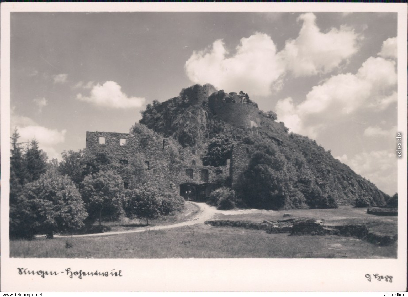 Singen (Hohentwiel) Blick Auf  Burgruine  (Eugenstor Obere Burg) Fotokarte 1965 - Singen A. Hohentwiel