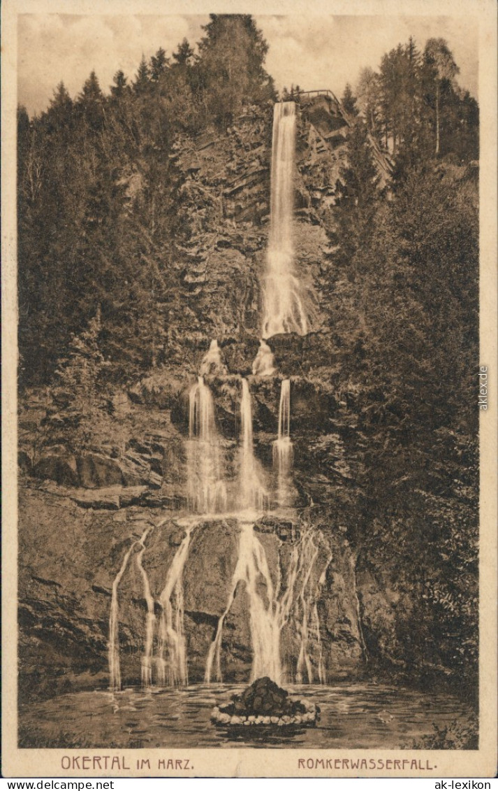 Ansichtskarte Oker-Goslar Okertal - Romkerwasserfall 1925 - Goslar