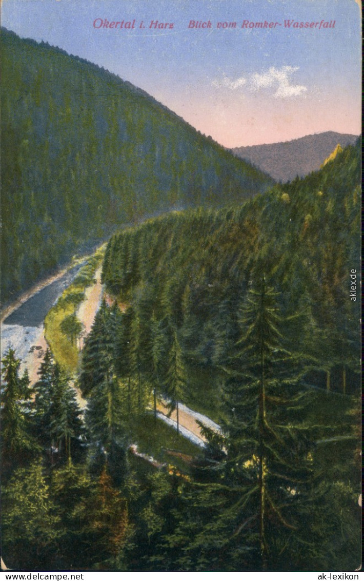 Ansichtskarte Oker-Goslar Okertal - Blick Vom Romker-Wasserfall 1915 - Goslar