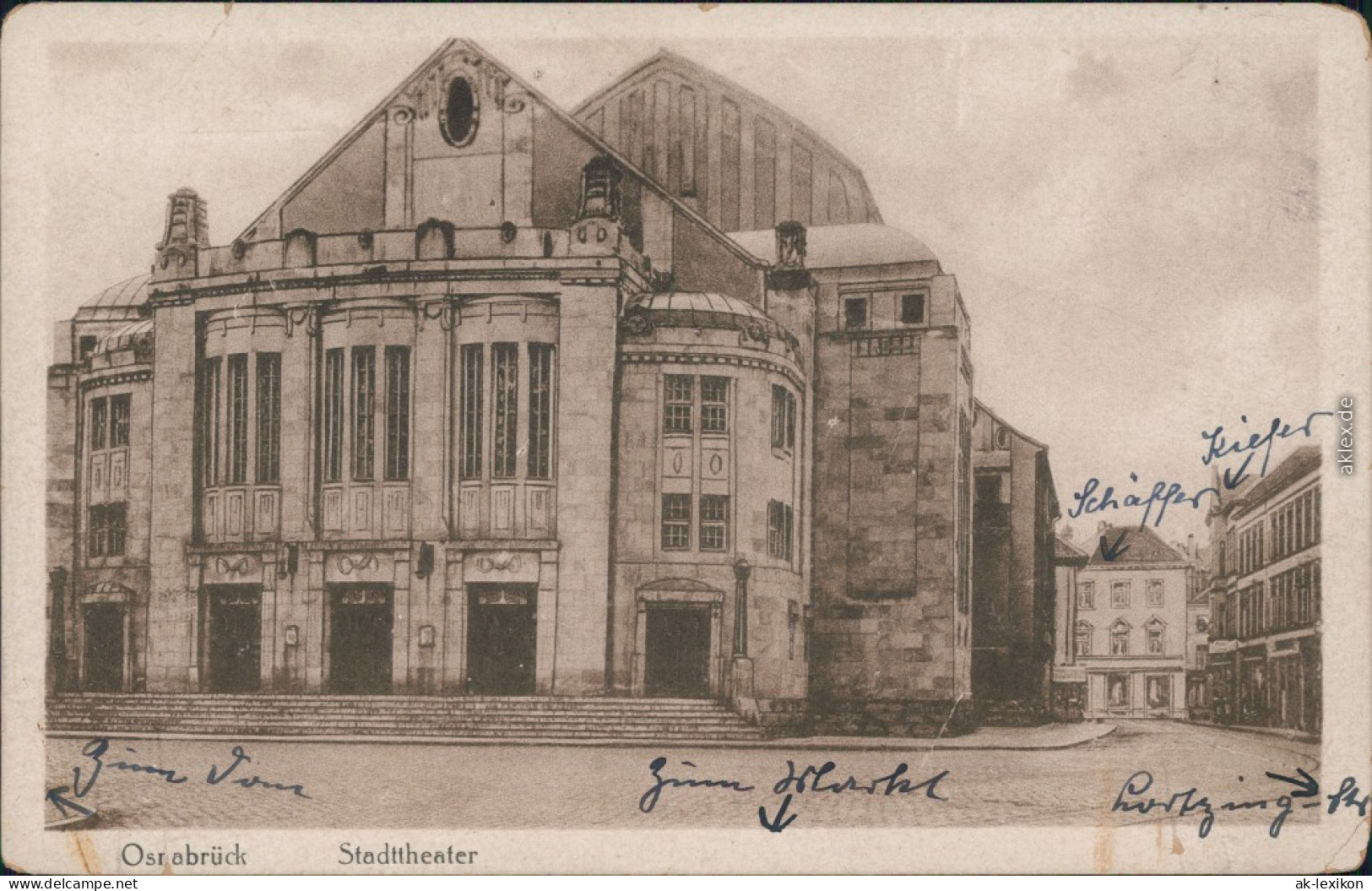 Ansichtskarte Osnabrück Stadttheater 1912 - Osnabrück