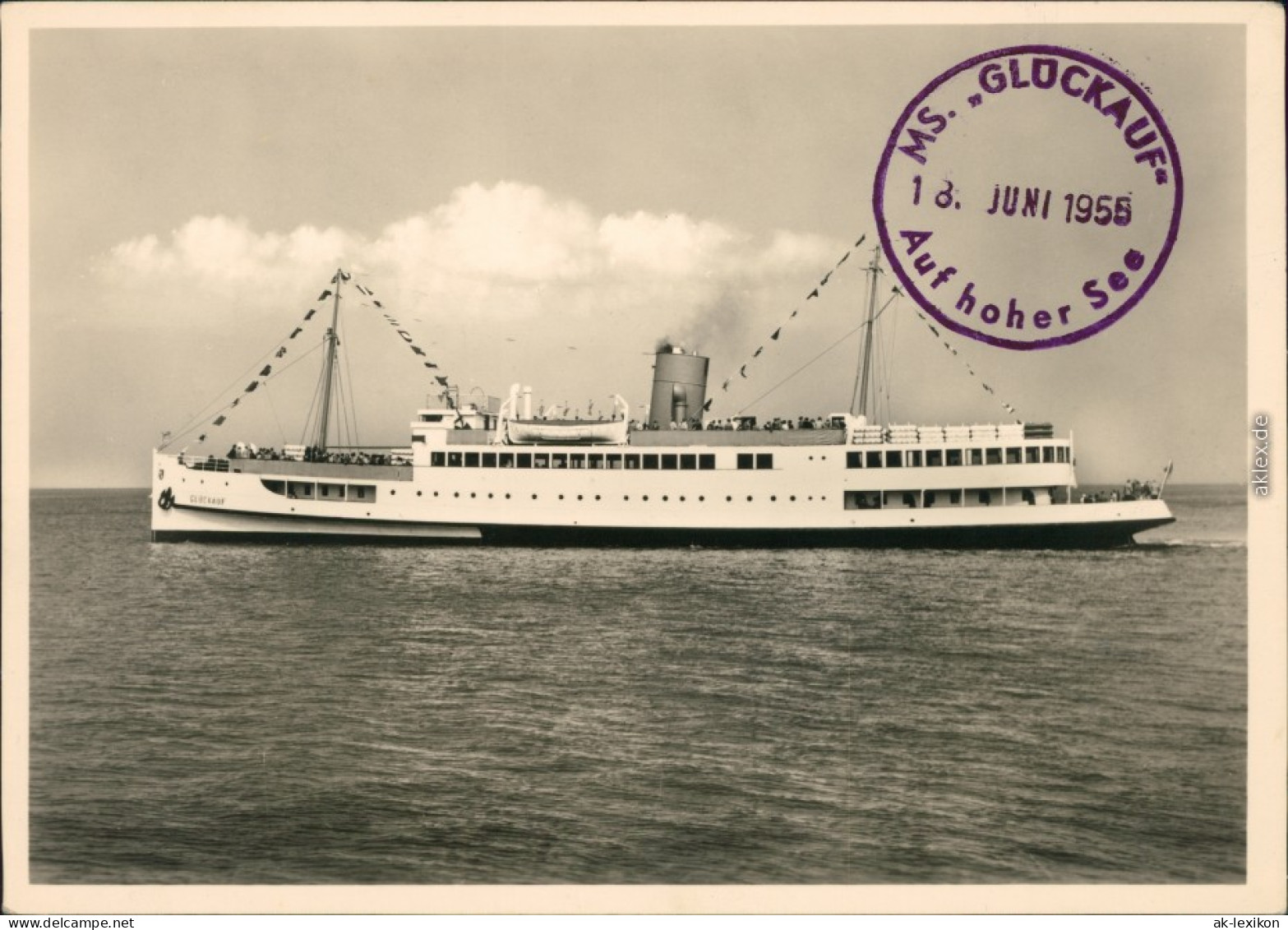 Ansichtskarte  MS "Glückauf" 1955 - Ferries