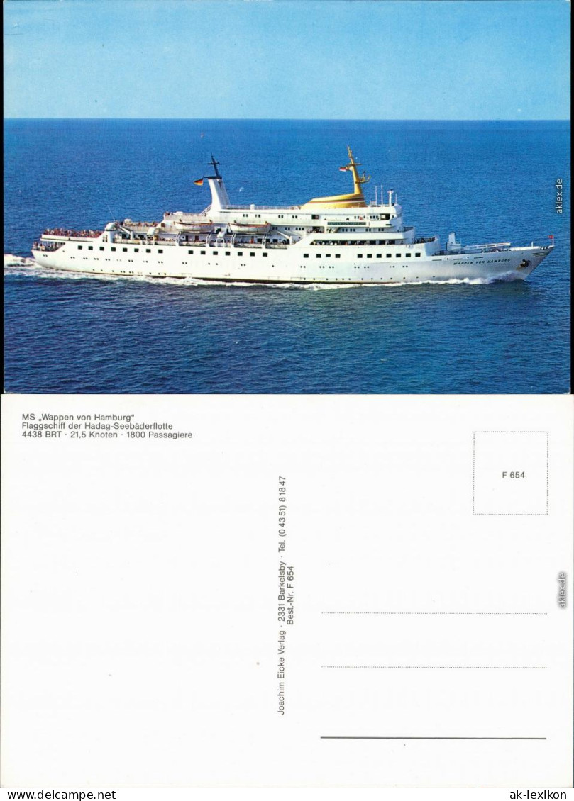 Ansichtskarte  MS "Wappen Von Hamburg" 1980 - Ferries