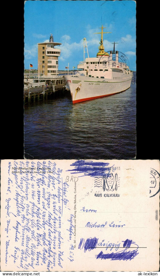 Ansichtskarte Cuxhaven Seebäderschiff Am Alten Hafen 1967 - Cuxhaven