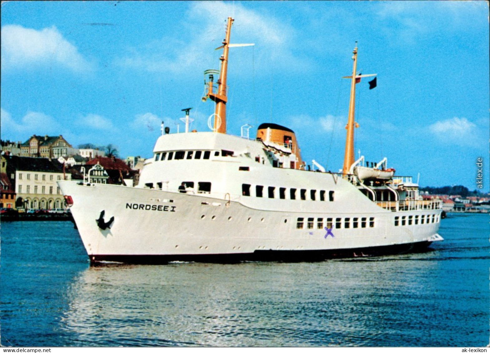 Ansichtskarte  Fährschiff MS "Nordsee I" 1979 - Veerboten