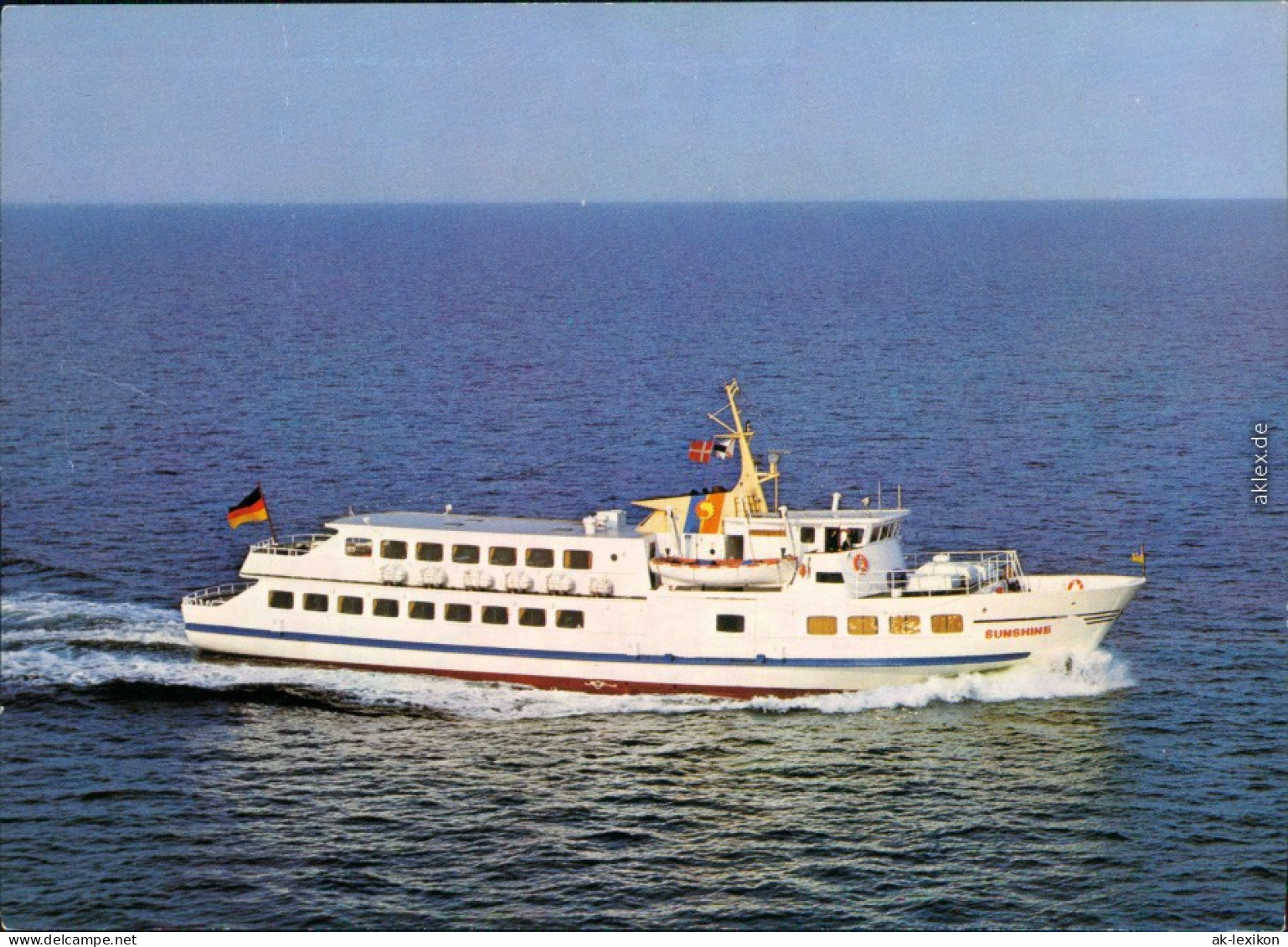 Ansichtskarte  Fährschiff MS "Sunshine" 1985 - Veerboten