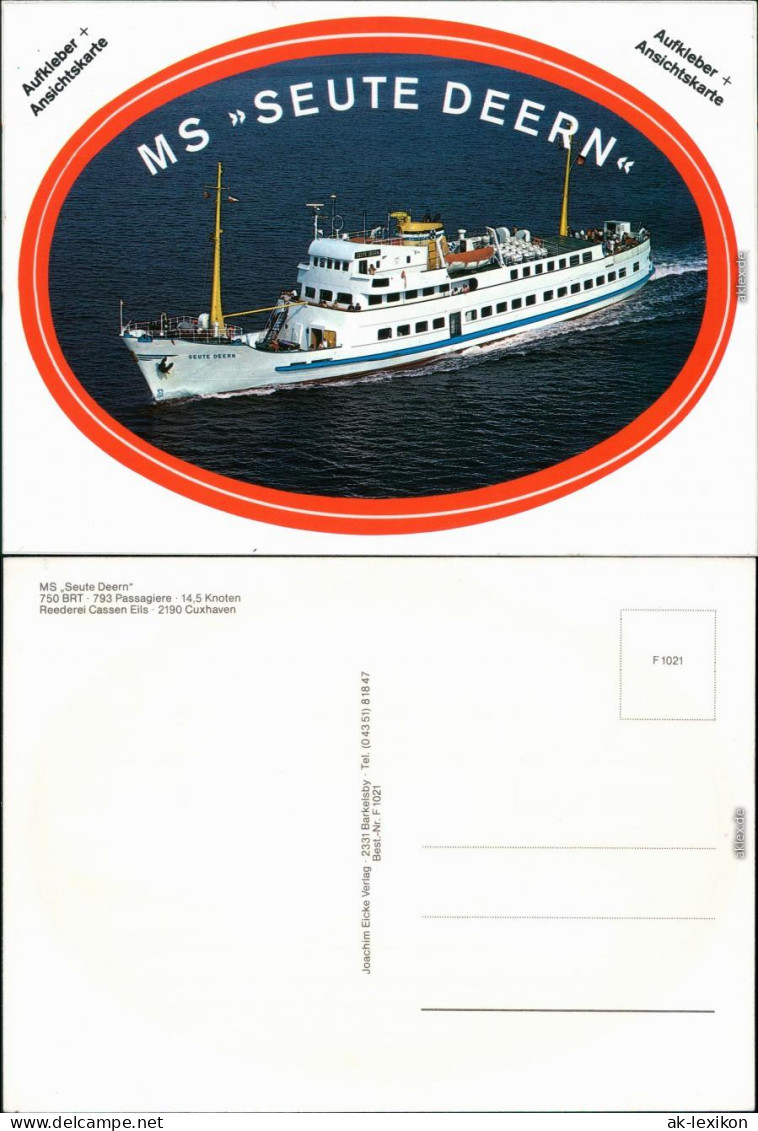 Ansichtskarte  Fähre MS "Seute Deern" 1985 - Ferries