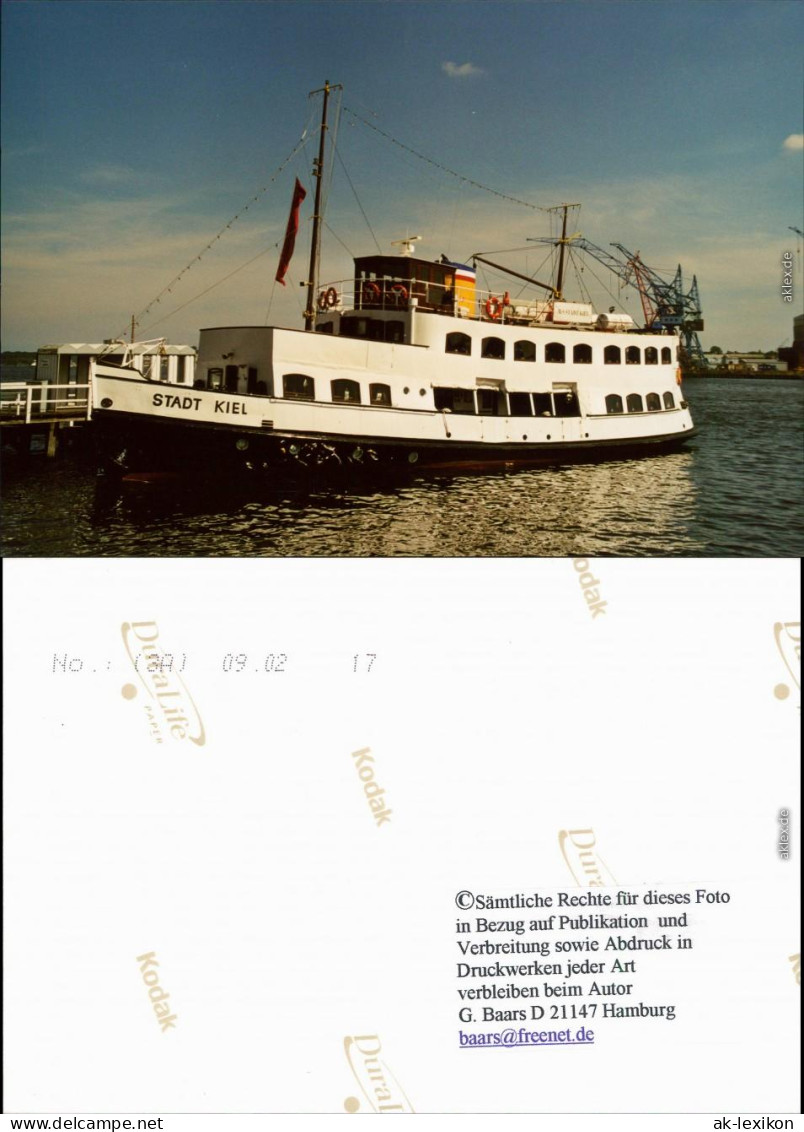 Ansichtskarte  Fähre "Stadt Kiel" 1990 Privatfoto  - Ferries