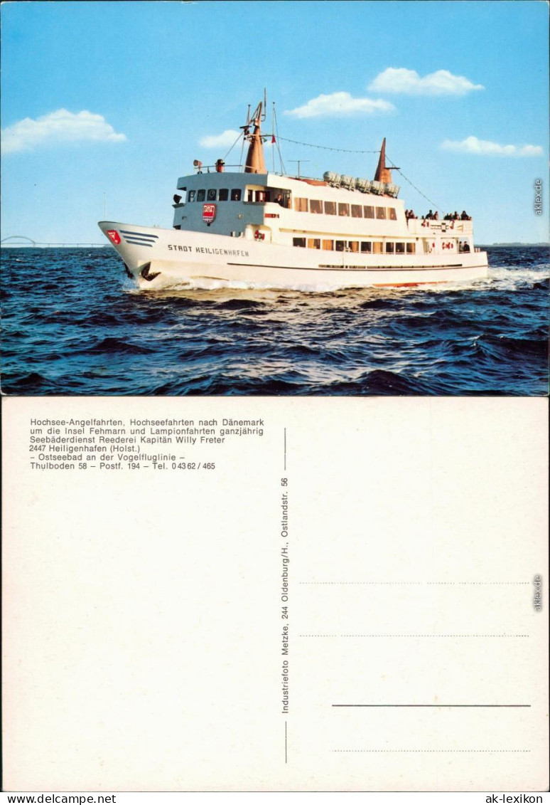 Ansichtskarte  Fähre "Stadt Heiligenhafen" 1985 - Ferries