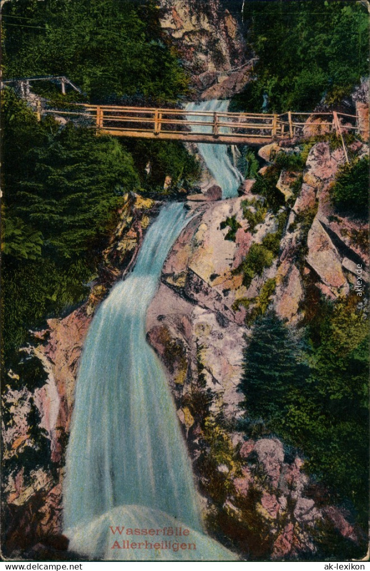 Ansichtskarte Oppenau Allerheiligen-Wasserfälle 1910 - Oppenau