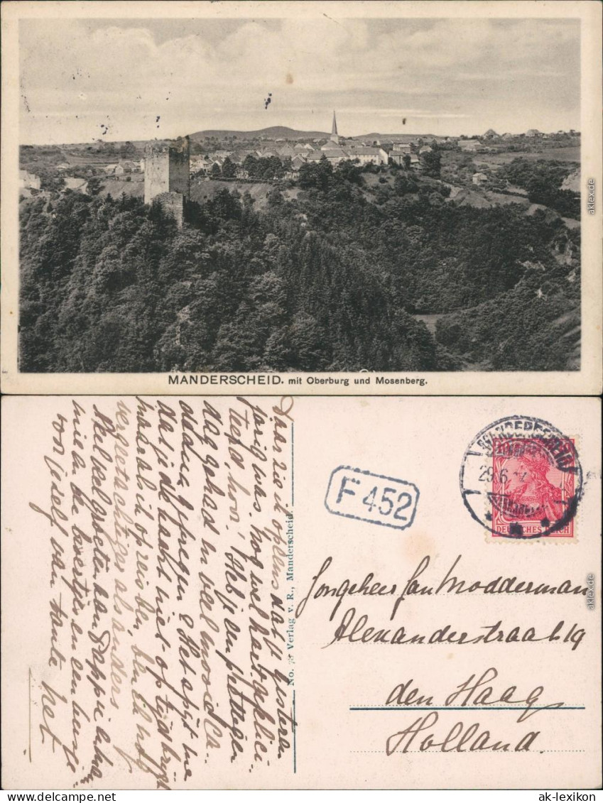 Ansichtskarte Manderscheid Mit Oberburg Und Mosenberg 1914  - Manderscheid