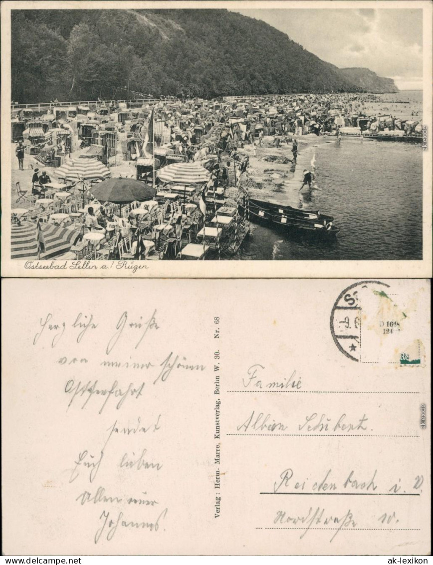 Ansichtskarte Sellin Bootsanleger - Restauration Am Strand 1923  - Sellin