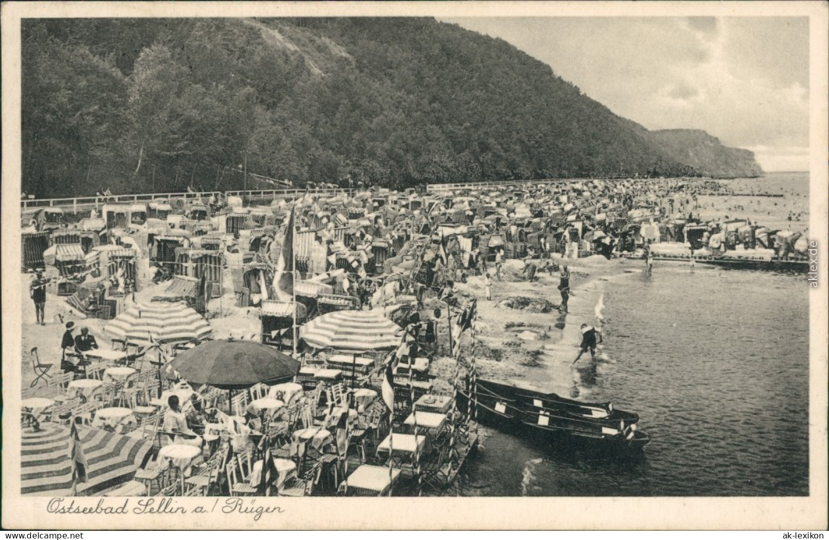 Ansichtskarte Sellin Bootsanleger - Restauration Am Strand 1923  - Sellin