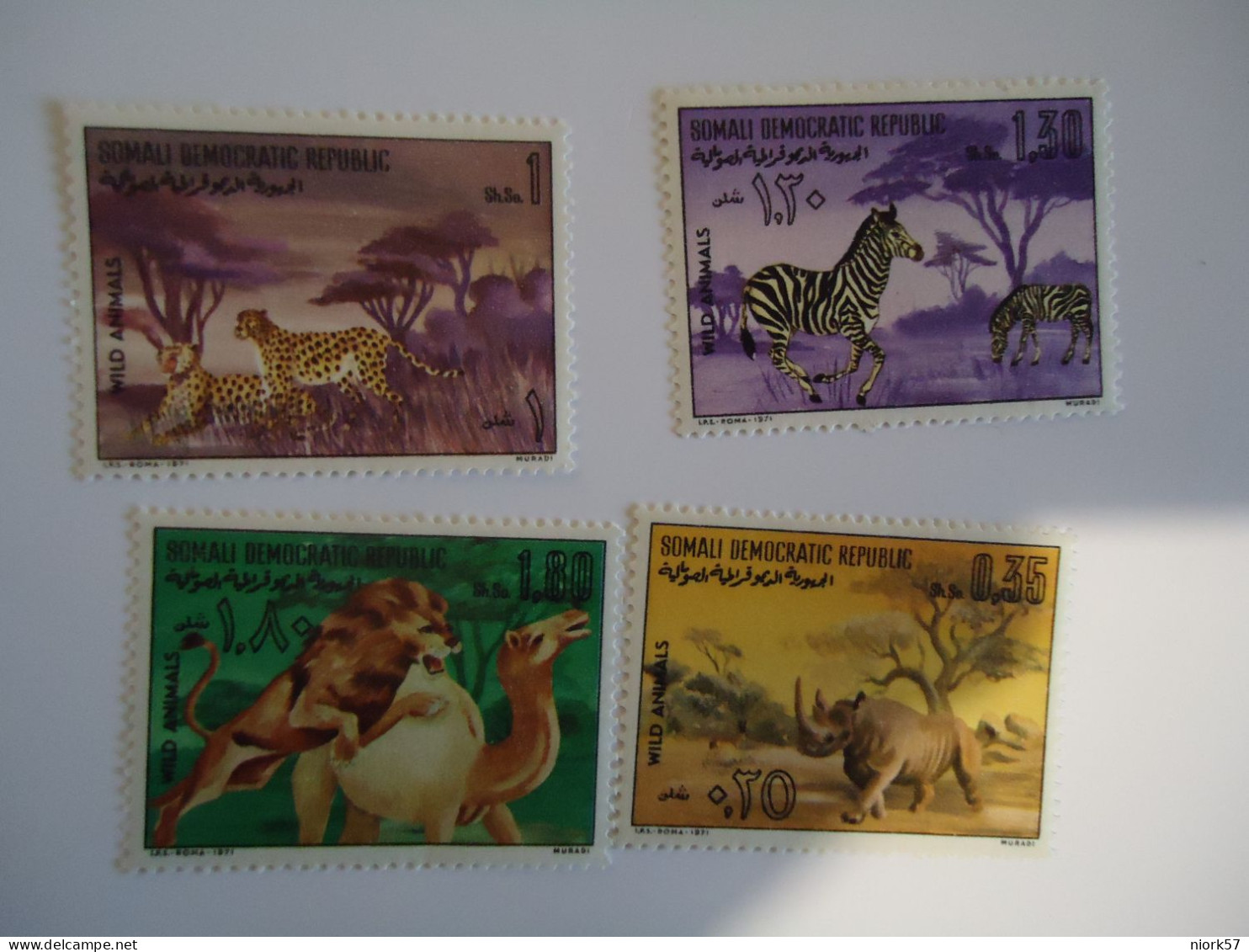 SOMALIA MNH  SET 4  ANIMALS 1971 - Félins