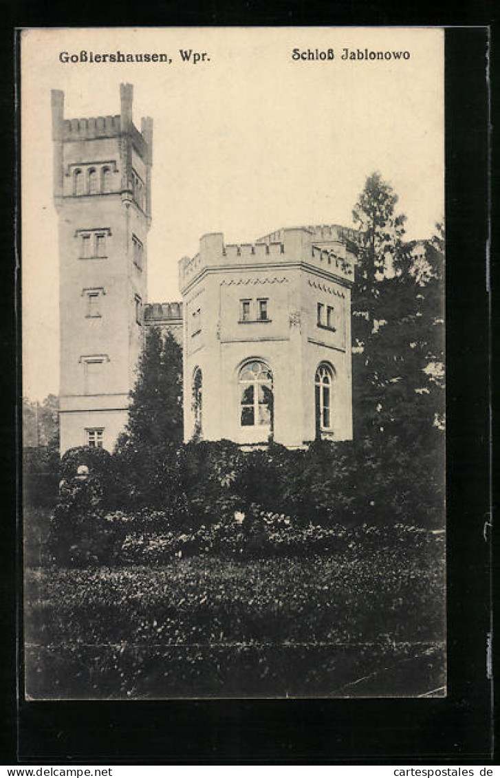 AK Gosslershausen, Schloss Jablonowo  - Westpreussen