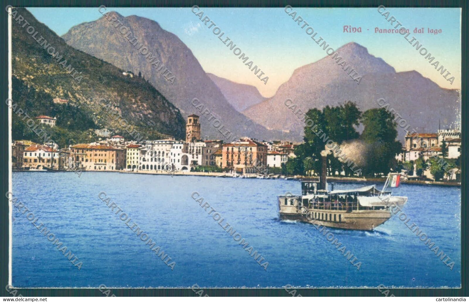 Trento Riva Lago Di Garda Battello Cartolina ZC5078 - Trento