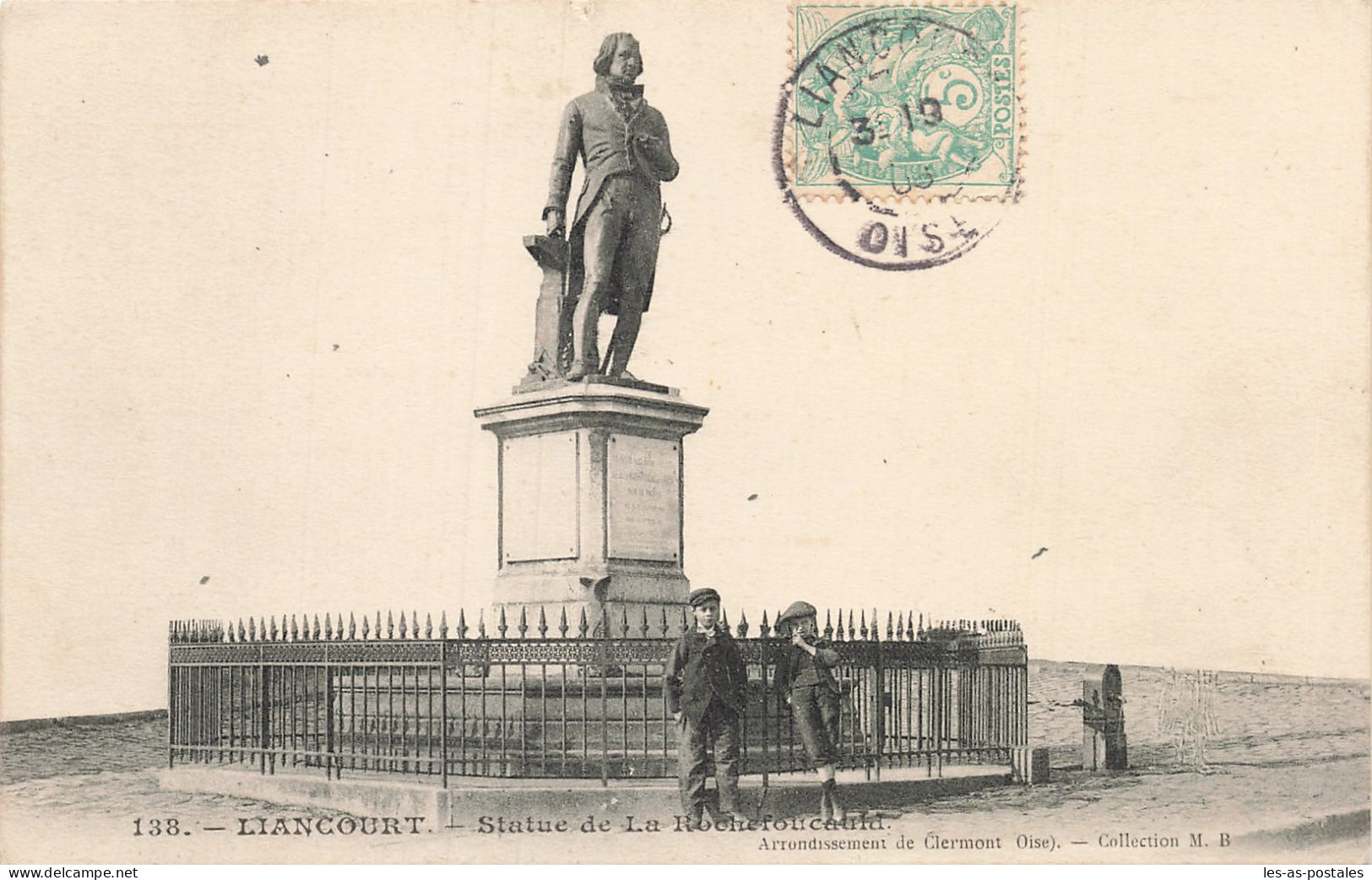 60 LIANCOURT LA STATUE DE LA ROCHEFOUCAULD - Liancourt