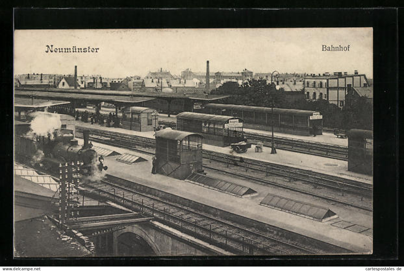 AK Neumünster, Bahnhofsgleise Aus Der Vogelschau  - Neumünster