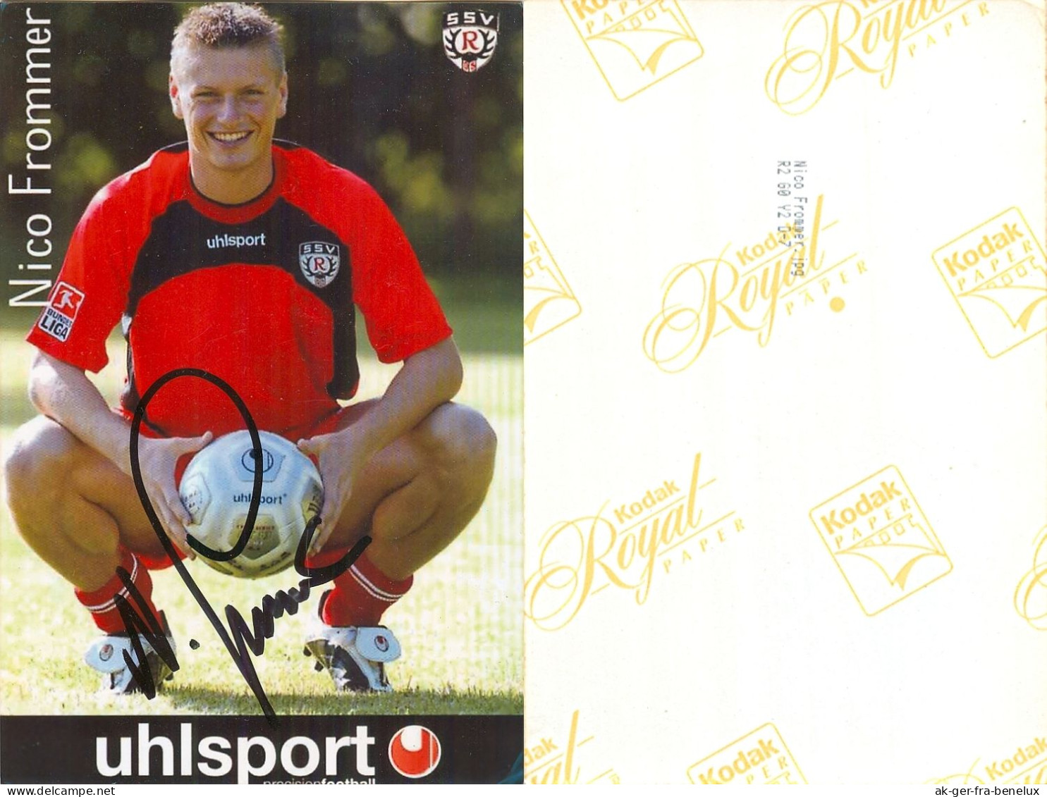 Autogramm Foto-AK Nico Frommer SSV Reutlingen 05 SSV Ulm 1846 Borussia Mönchengladbach VfB Stuttgart Heidenheim Fußball - Autographes
