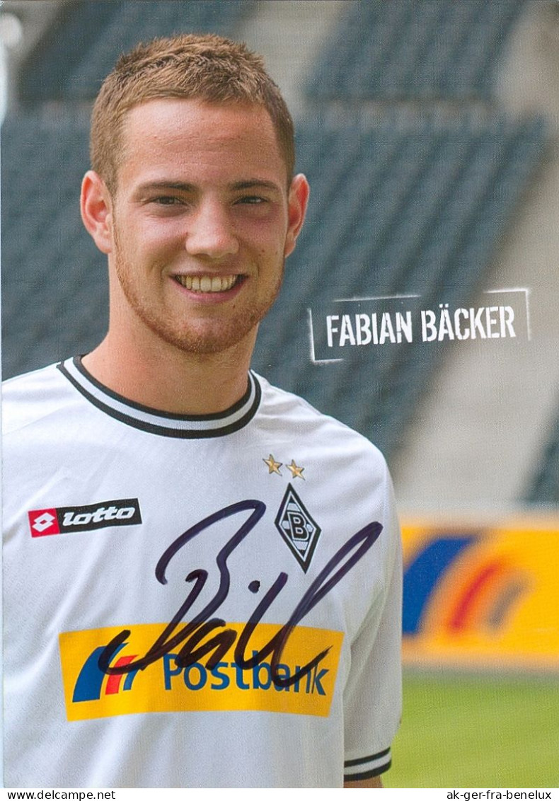 Fußball-Autogrammkarte AK Fabian Bäcker Borussia Mönchengladbach 10-11 Rotenburg An Der Fulda Heringen Werra Offenbach - Autografi