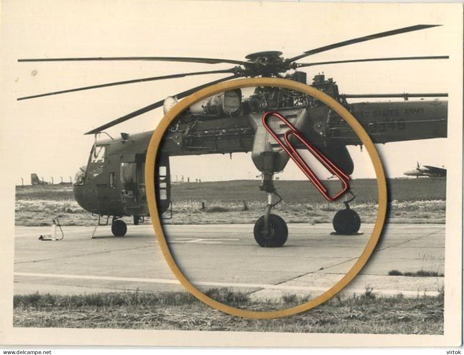 Helikopter -Hélicoptère-Helicopter  : US Army : SIKORSKY CH-54A   (  11 X 8 Cm )   See Scans - Aviation